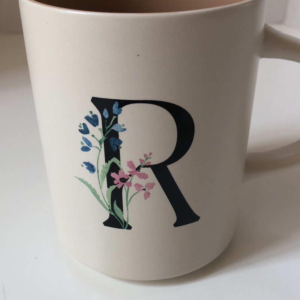 Indigo - Floral Initial “R” Mug - Cream - Picture 2 of 7